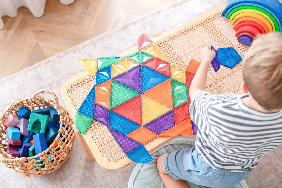 Connetix Magnetic Tiles | 36 Piece Rainbow Shape Extension Pack