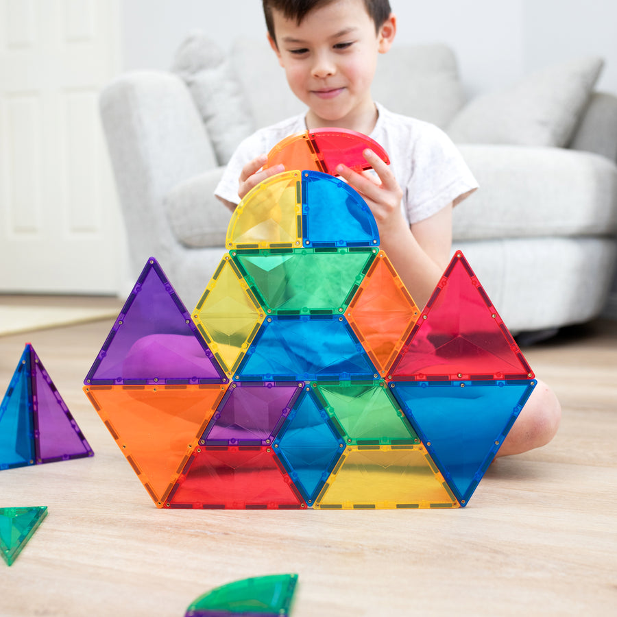 Connetix Magnetic Tiles | 36 Piece Rainbow Shape Extension Pack