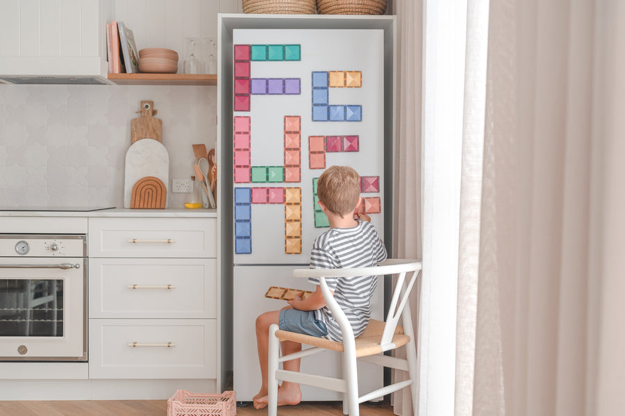 Connetix Magnetic Tiles | 24 Piece Pastel Rectangle Pack