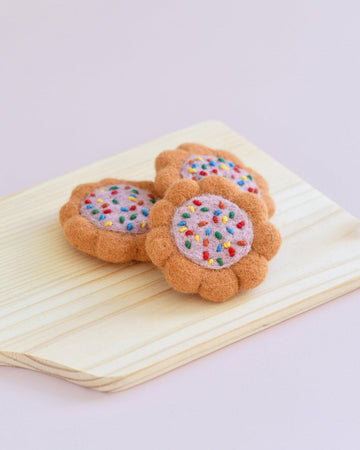 Tara Treasures | Felt Play Food, 100s and 1000s Biscuit