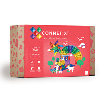 Connetix Magnetic Tiles | 212 Piece Rainbow Mega Pack