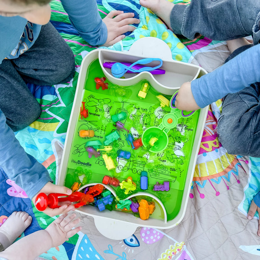 HeyDoodle | Reusable Colouring Mat, Toot Toot Honk (Mini)