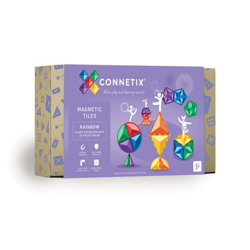 Connetix Magnetic Tiles | 36 Piece Rainbow Shape Extension Pack