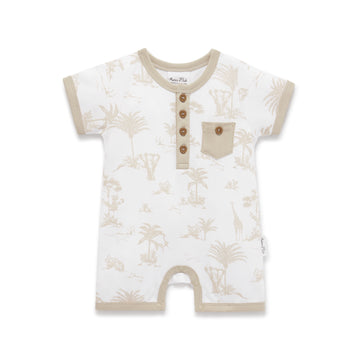 Aster & Oak | Henley Romper, Jungle