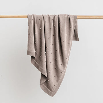 Over the Dandelions | Billie Organic Blanket - Mushroom