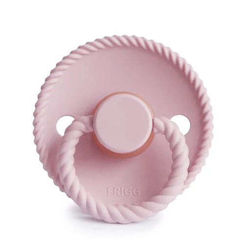 FRIGG | Rope Pacifier, Baby Pink (Size 1)