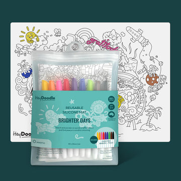 HeyDoodle | Reusable Colouring Mat, Brighter Days (Large)