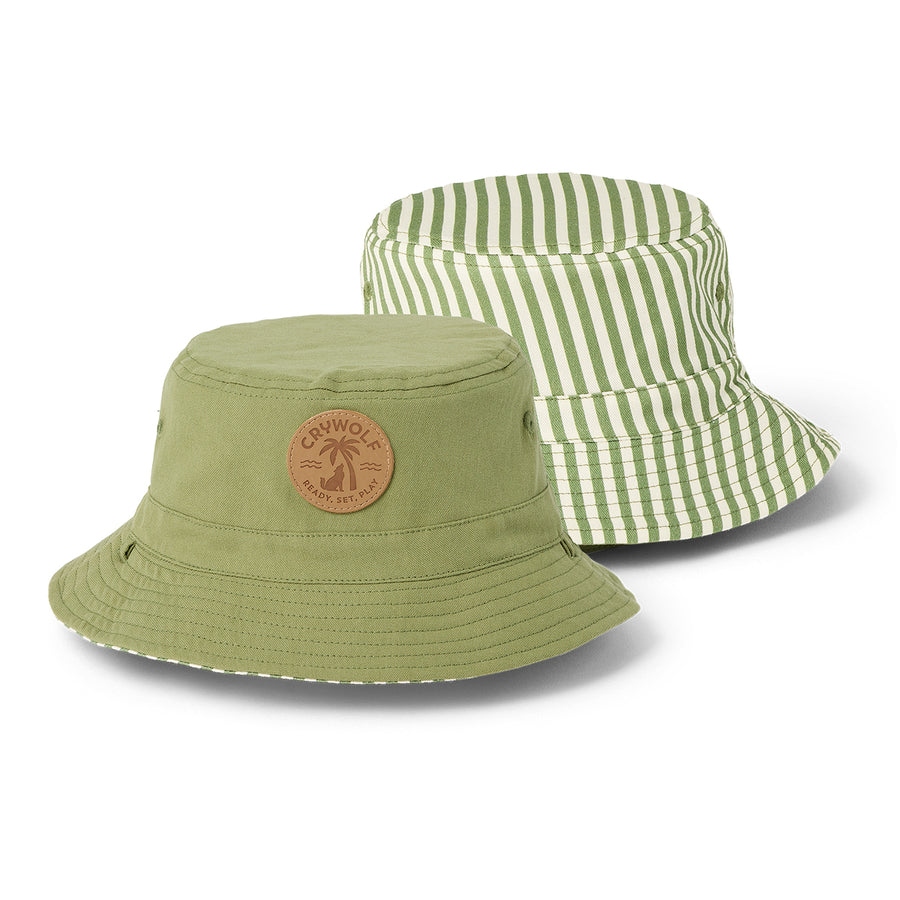 CRYWOLF | Reversible Bucket Hat, Coastal Stripe