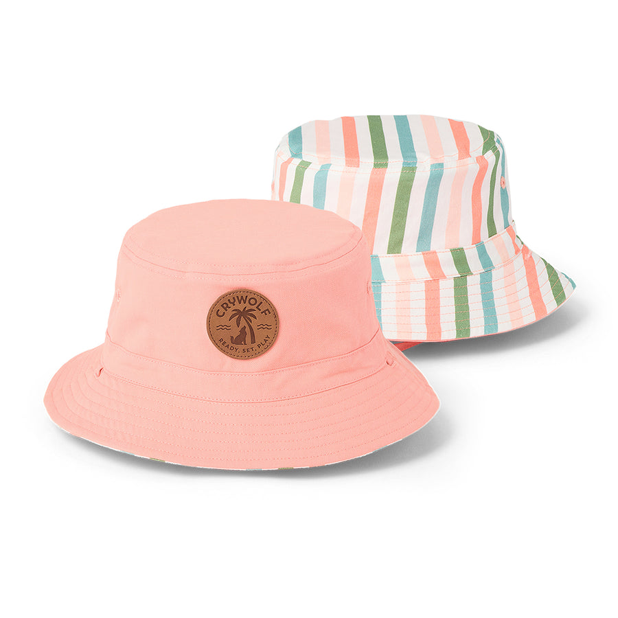 CRYWOLF | Reversible Bucket Hat, Summer Stripe