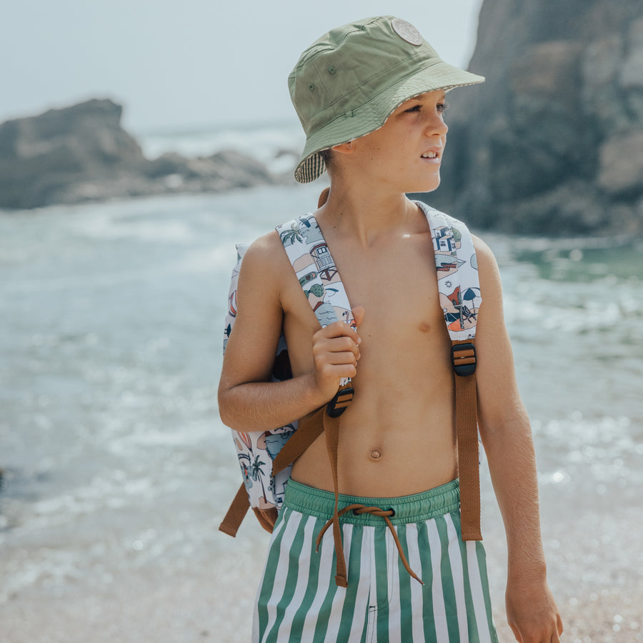 CRYWOLF | Reversible Bucket Hat, Coastal Stripe