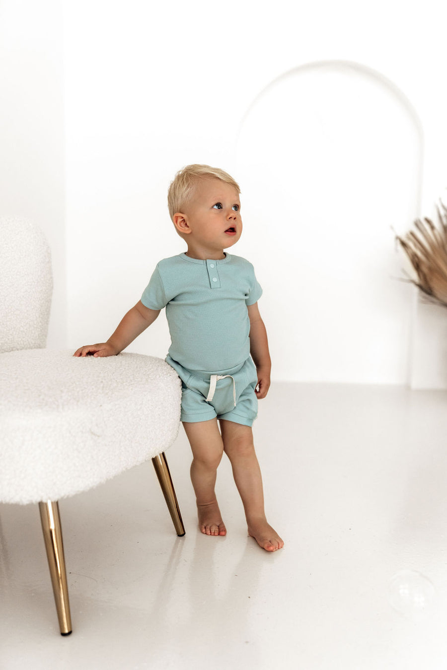 Snuggle Hunny Kids | Short Sleeve Bodysuit, Sage