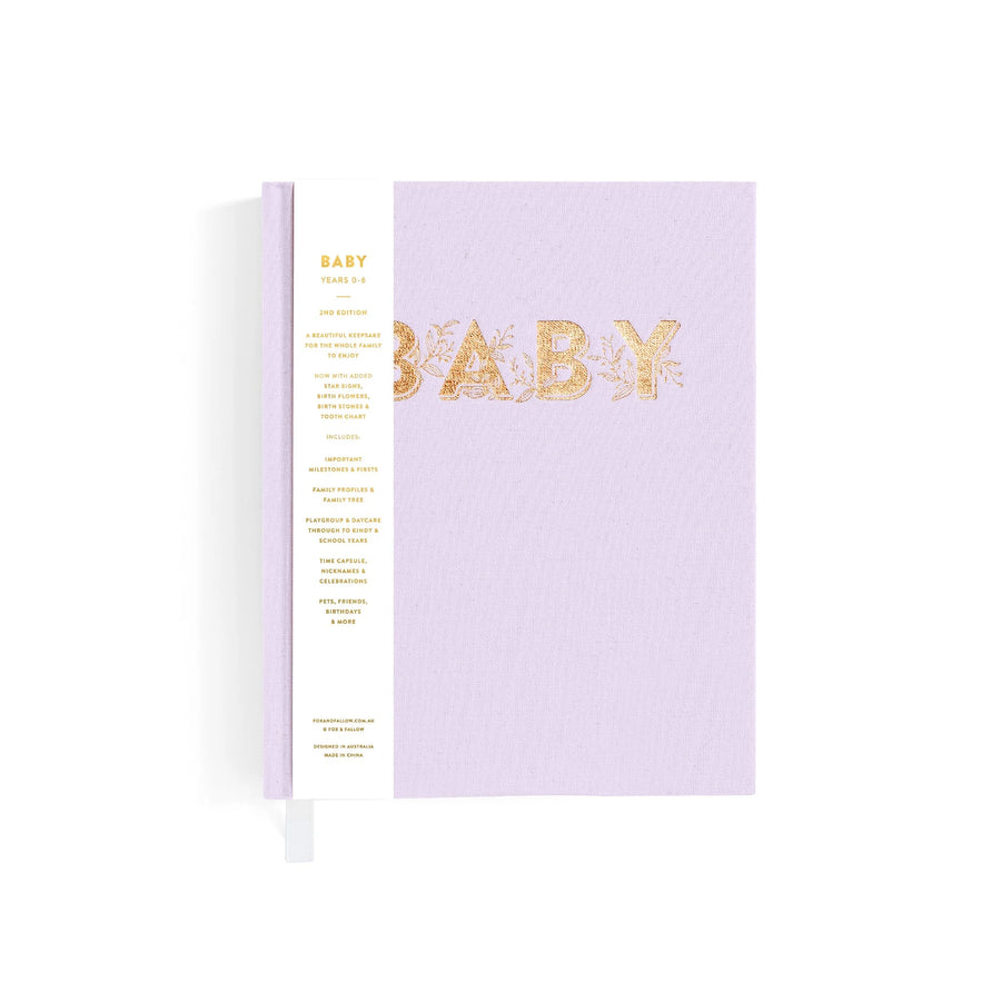 Fox & Fallow | Mini Baby Book, Lilac