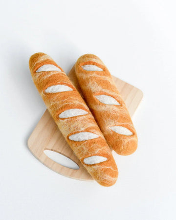 Tara Treasures | Felt Play Food, Baguette (Set of 2)