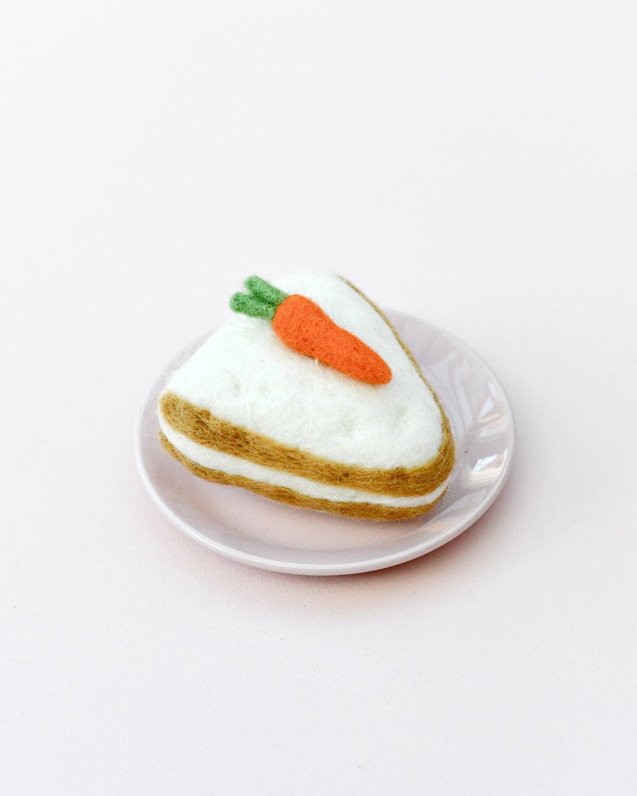 Tara Treasures | Felt Play Food, Carrot Cake Slice