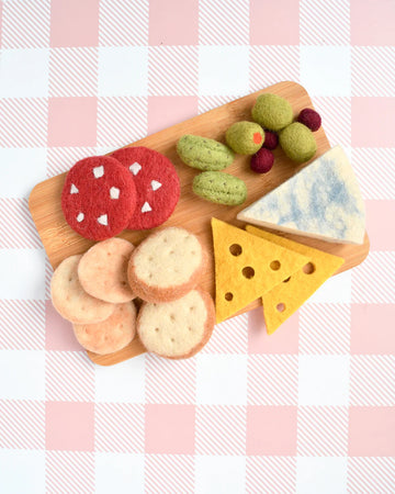 Tara Treasures | Felt Play Food, Cheese Platter Set