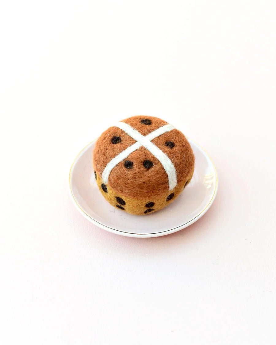 Tara Treasures | Felt Play Food, Hot Cross Bun