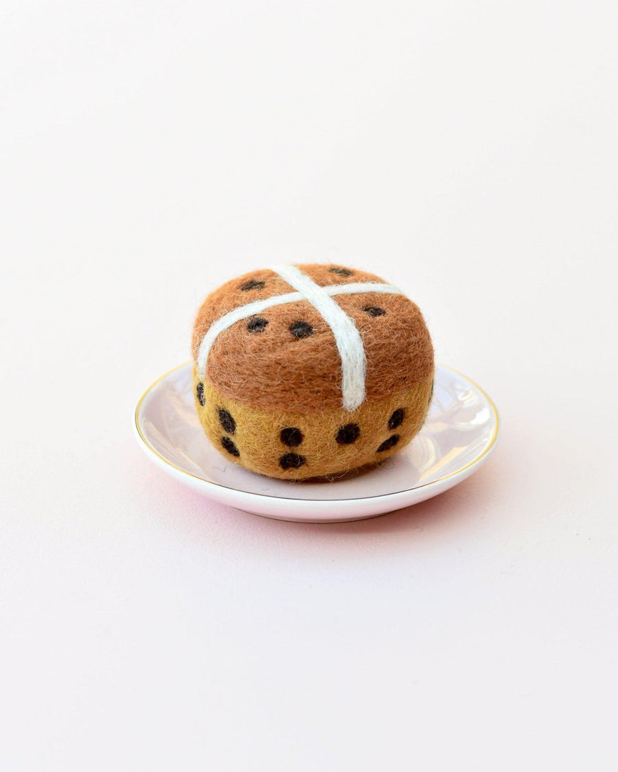 Tara Treasures | Felt Play Food, Hot Cross Bun