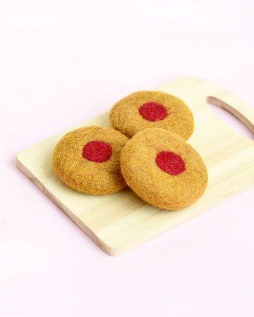 Tara Treasures | Felt Play Food, Jam Drop Biscuit