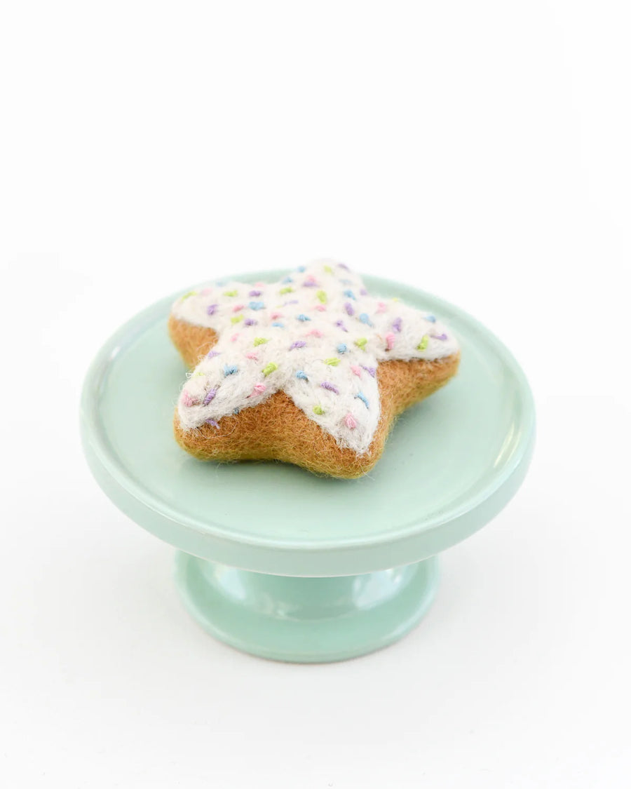 Tara Treasures | Felt Play Food, Star Icing Cookie with Sprinkles