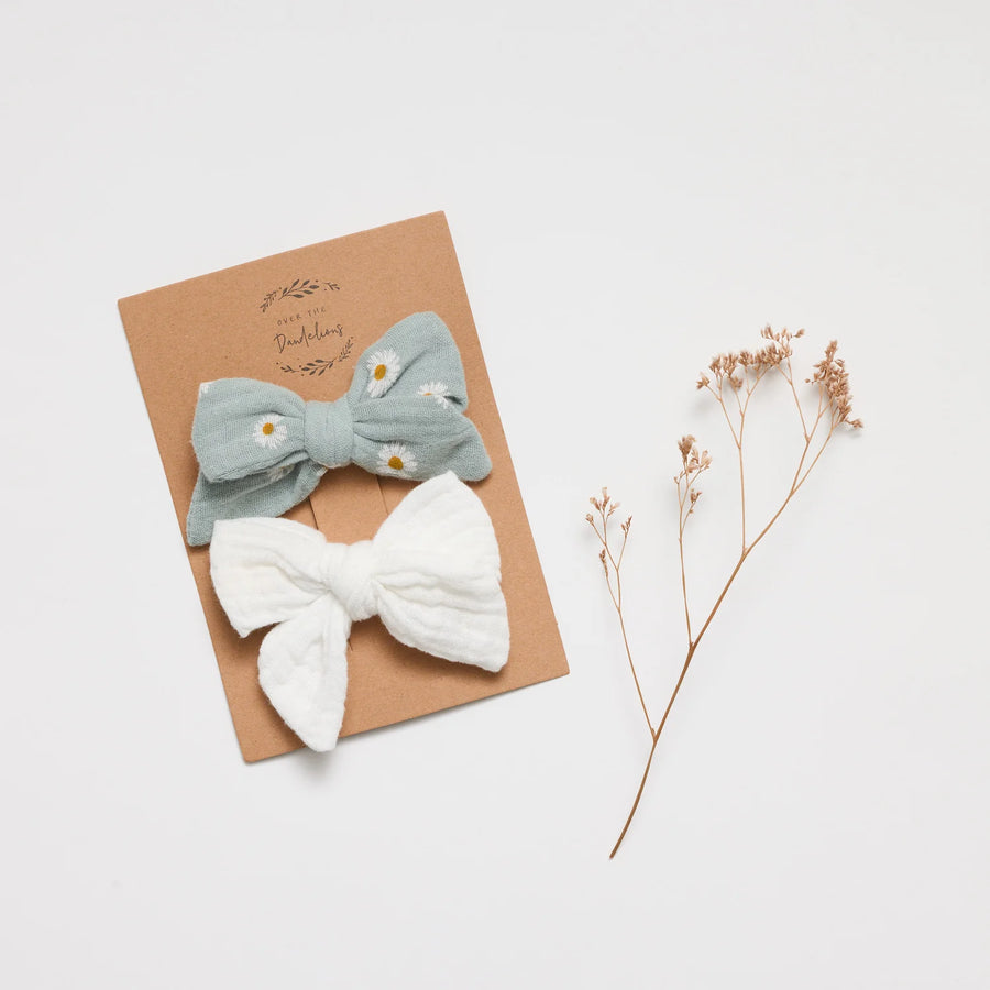 Over the Dandelions | Hairclip Bows (Set of 2)