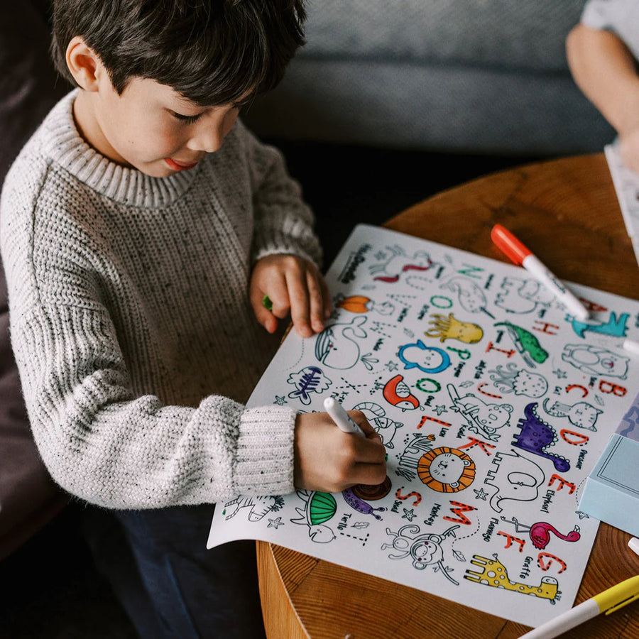 HeyDoodle | Reusable Colouring Mat, Into the Wild (Large)