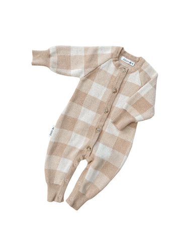 Ziggy Lou | Classic Knit Romper, Gingham