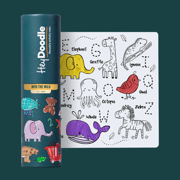 HeyDoodle | Reusable Colouring Mat, Into the Wild (Mini)