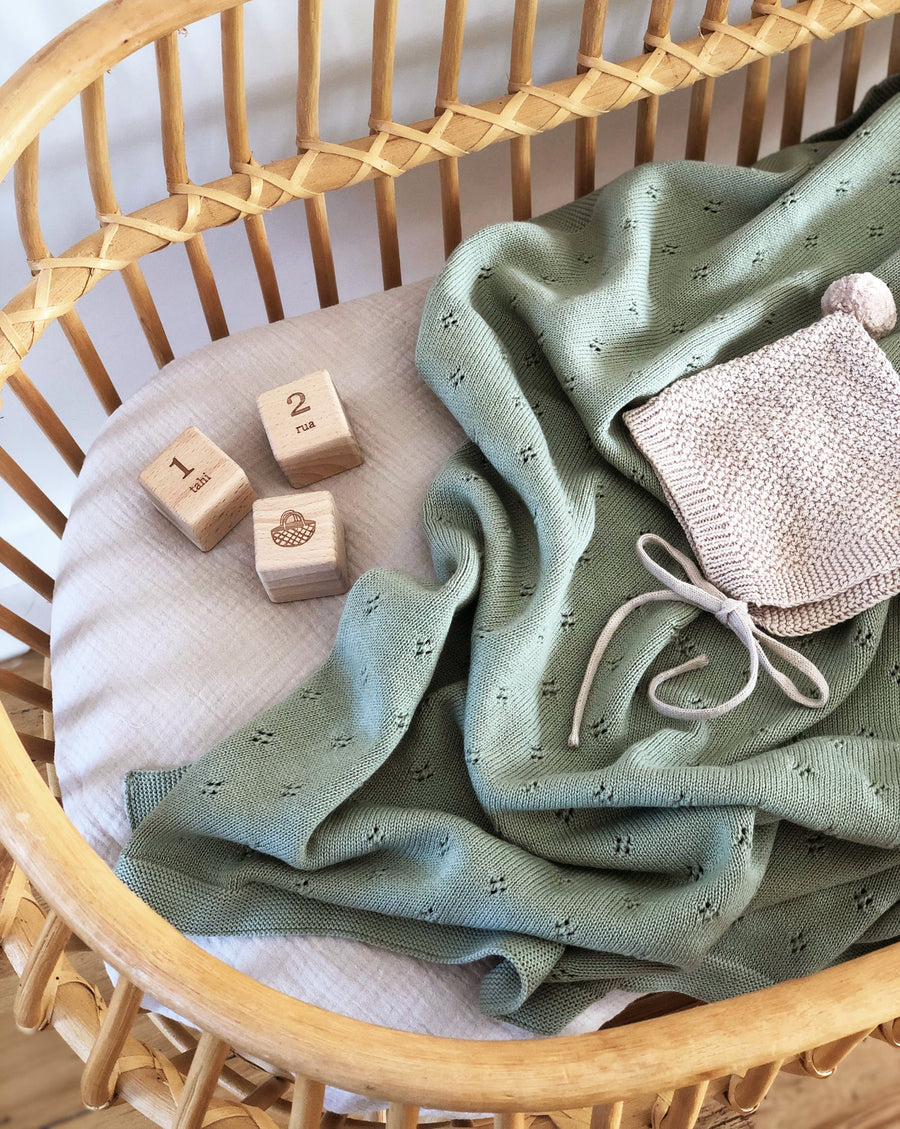 Over the Dandelions | Marley Organic Blanket - Thyme