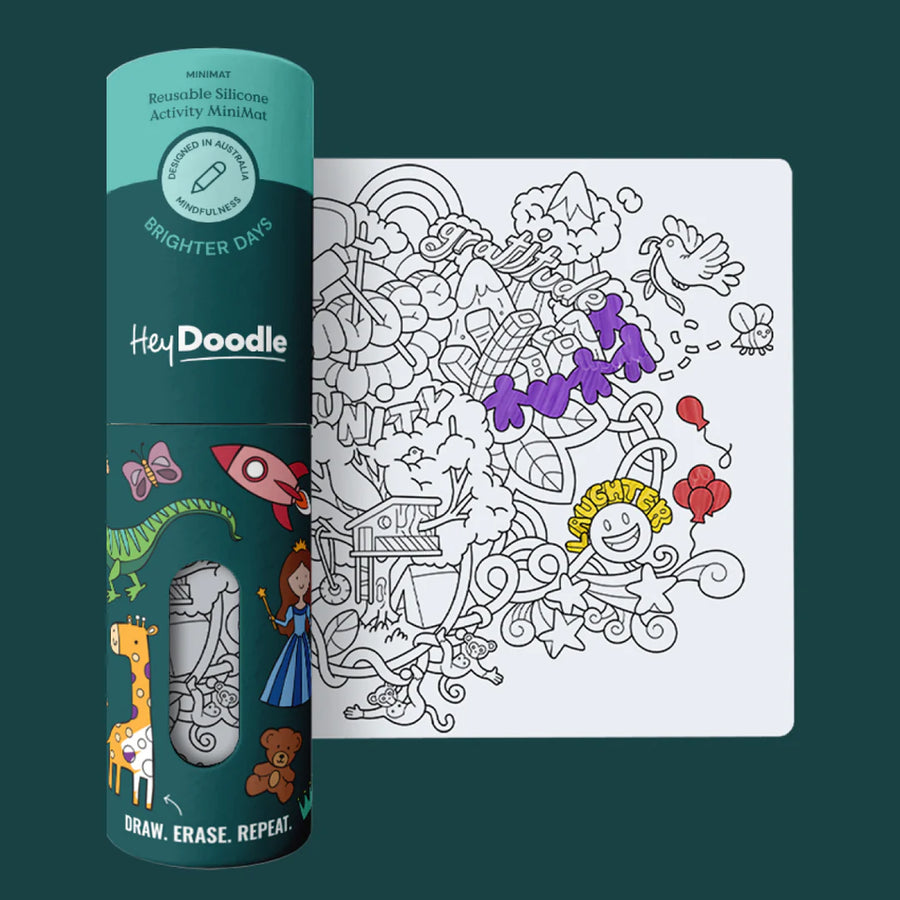 HeyDoodle | Reusable Colouring Mat, Brighter Days (Mini)