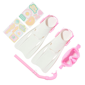 SUNNYLiFE | Kids Snorkel Set, Summer Sherbet Pink