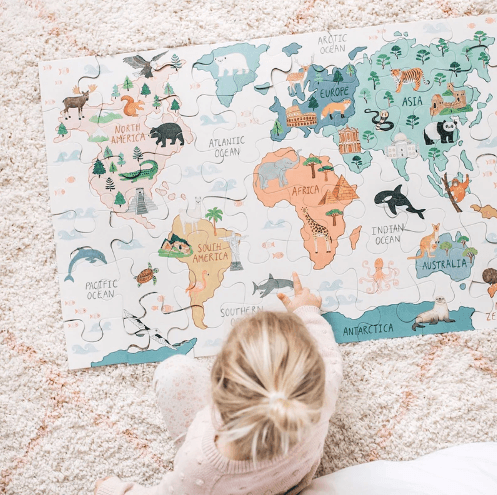 World Map Floor Puzzle | Mindful and Co Kids | Little Lights Co.