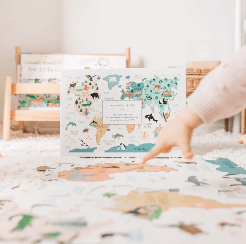 World Map Floor Puzzle | Mindful and Co Kids | Little Lights Co.