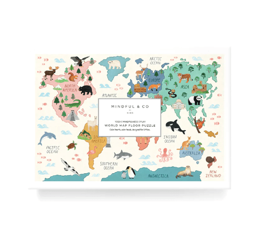 World Map Floor Puzzle | Mindful and Co Kids | Little Lights Co.