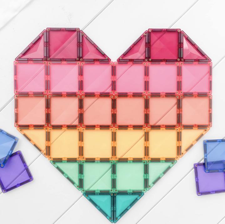 Connetix Magnetic Tiles | 202 Piece Pastel Mega Pack