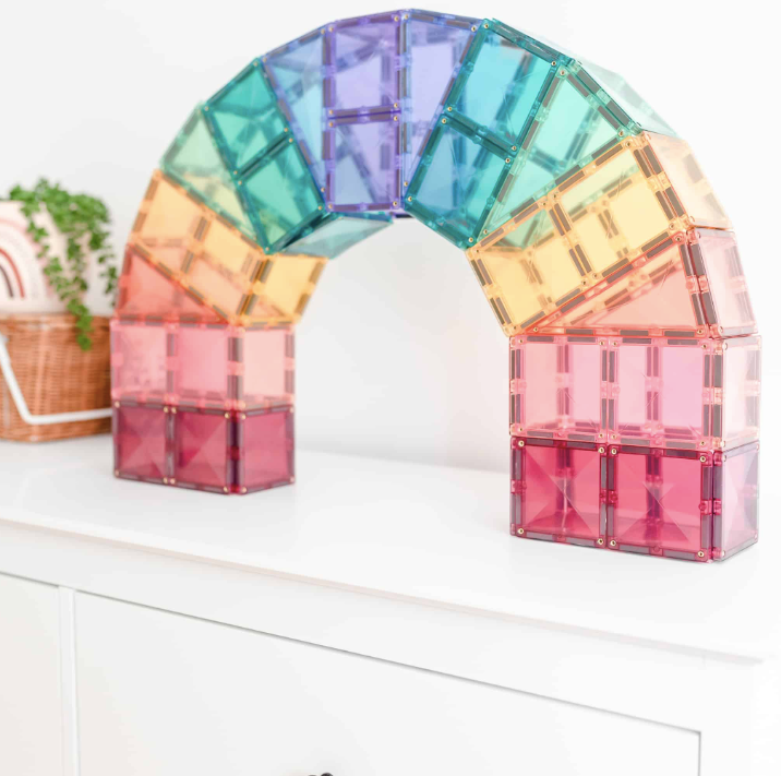 Connetix Magnetic Tiles | 202 Piece Pastel Mega Pack