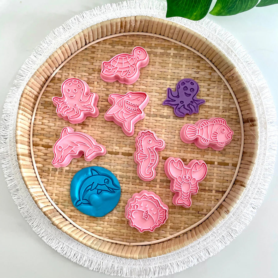 Wild Dough | Cutter and Stamp Set, Ocean Creatures