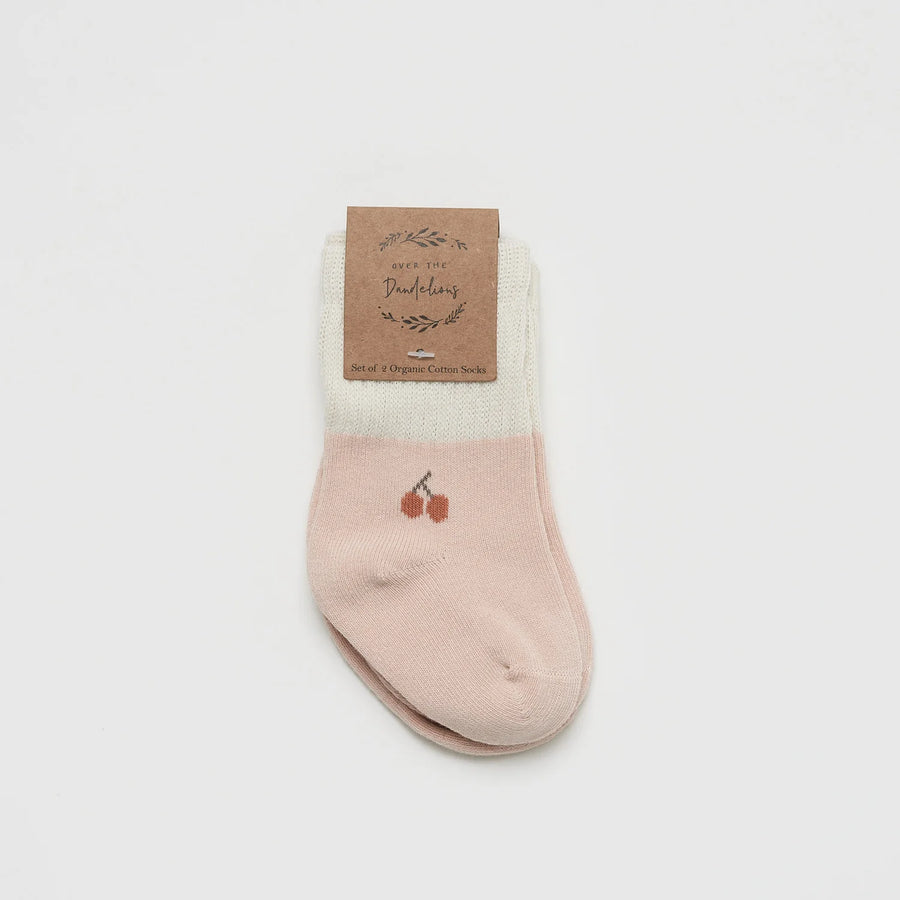 Over the Dandelions | Socks - Cherry