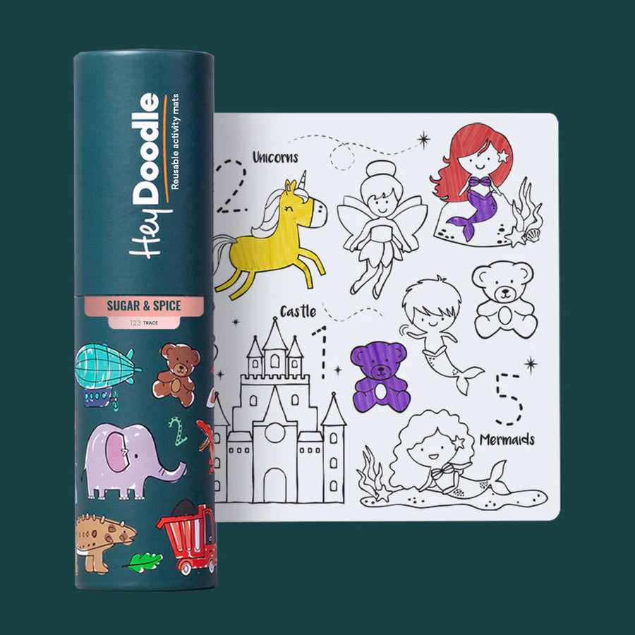 HeyDoodle | Reusable Colouring Mat, Sugar and Spice (Mini)