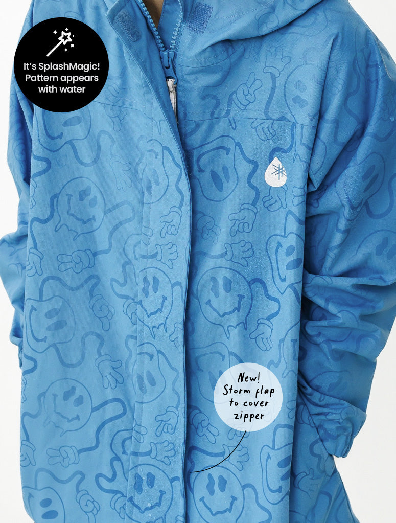 Therm | SplashMagic Rainshell, Tide Blue (Smiley)