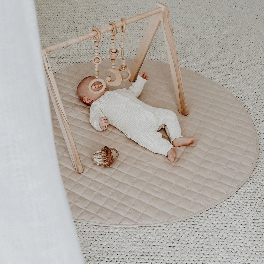 Home Lab | Linen Baby Playmat, Latte