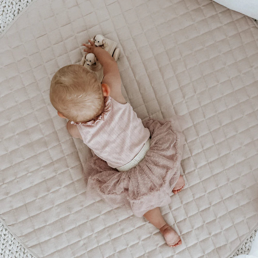 Home Lab | Linen Baby Playmat, Latte