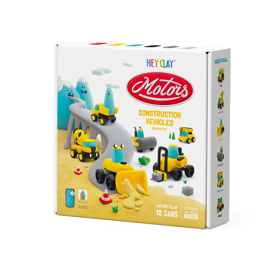 HEY CLAY | Construction Vehicles Set, 6 Cars