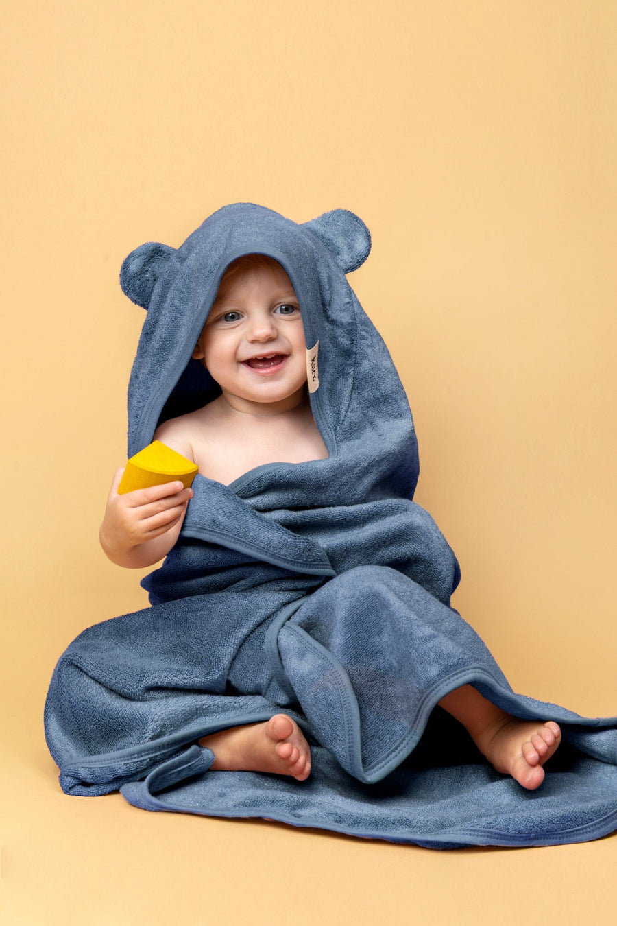 Blue hooded towel sale