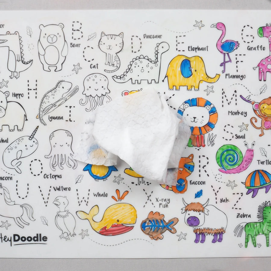 HeyDoodle | Reusable Colouring Mat, Into the Wild (Large)