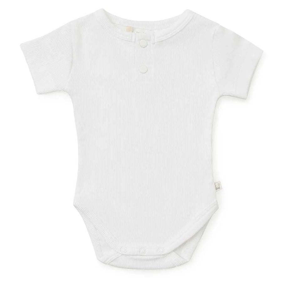 Snuggle Hunny Kids | Short Sleeve Bodysuit, Milk