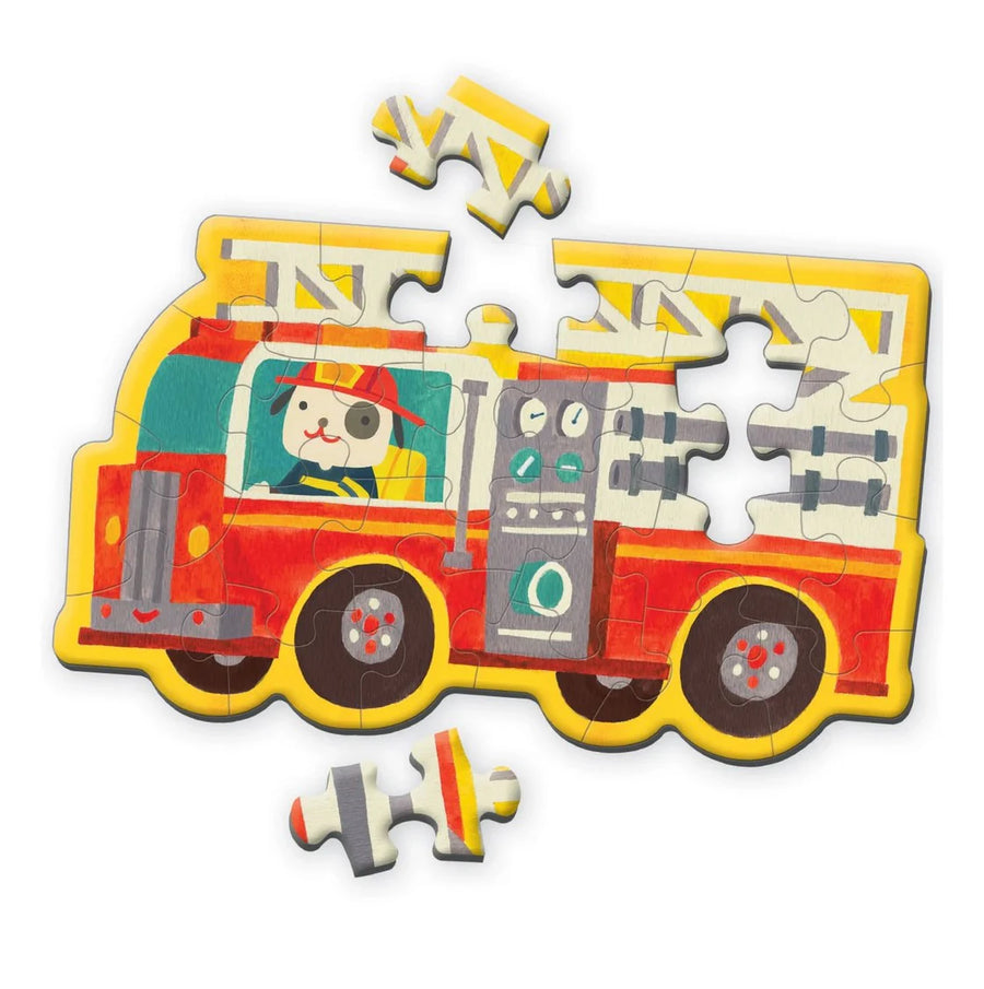 Mudpuppy | Shaped Mini Puzzle, Firetruck