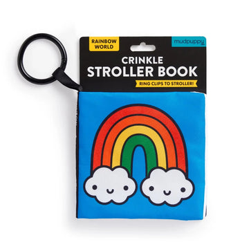 Mudpuppy | Crinkle Stroller Book, Rainbow World