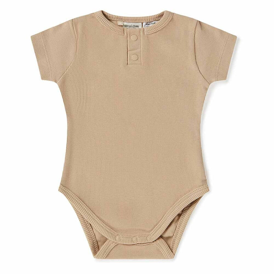 Snuggle Hunny Kids | Short Sleeve Bodysuit, Pebble