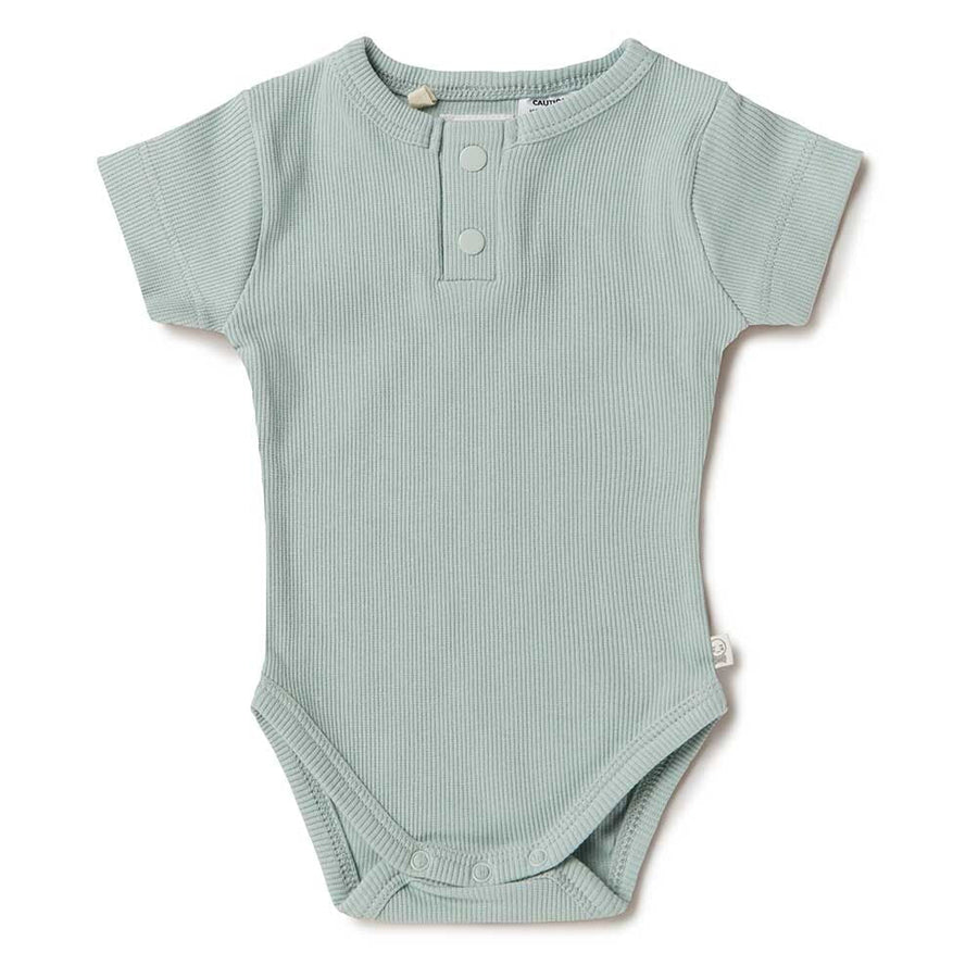 Snuggle Hunny Kids | Short Sleeve Bodysuit, Sage