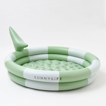 SUNNYLiFE | Inflatable Backyard Pool, Shark Tribe